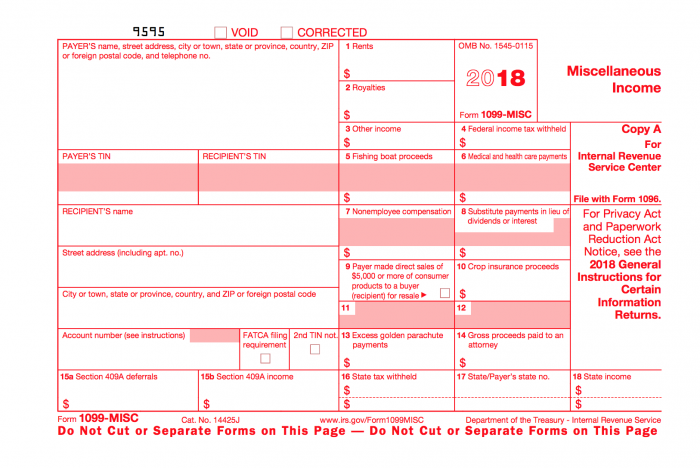 2018 Form 1099-MISC
